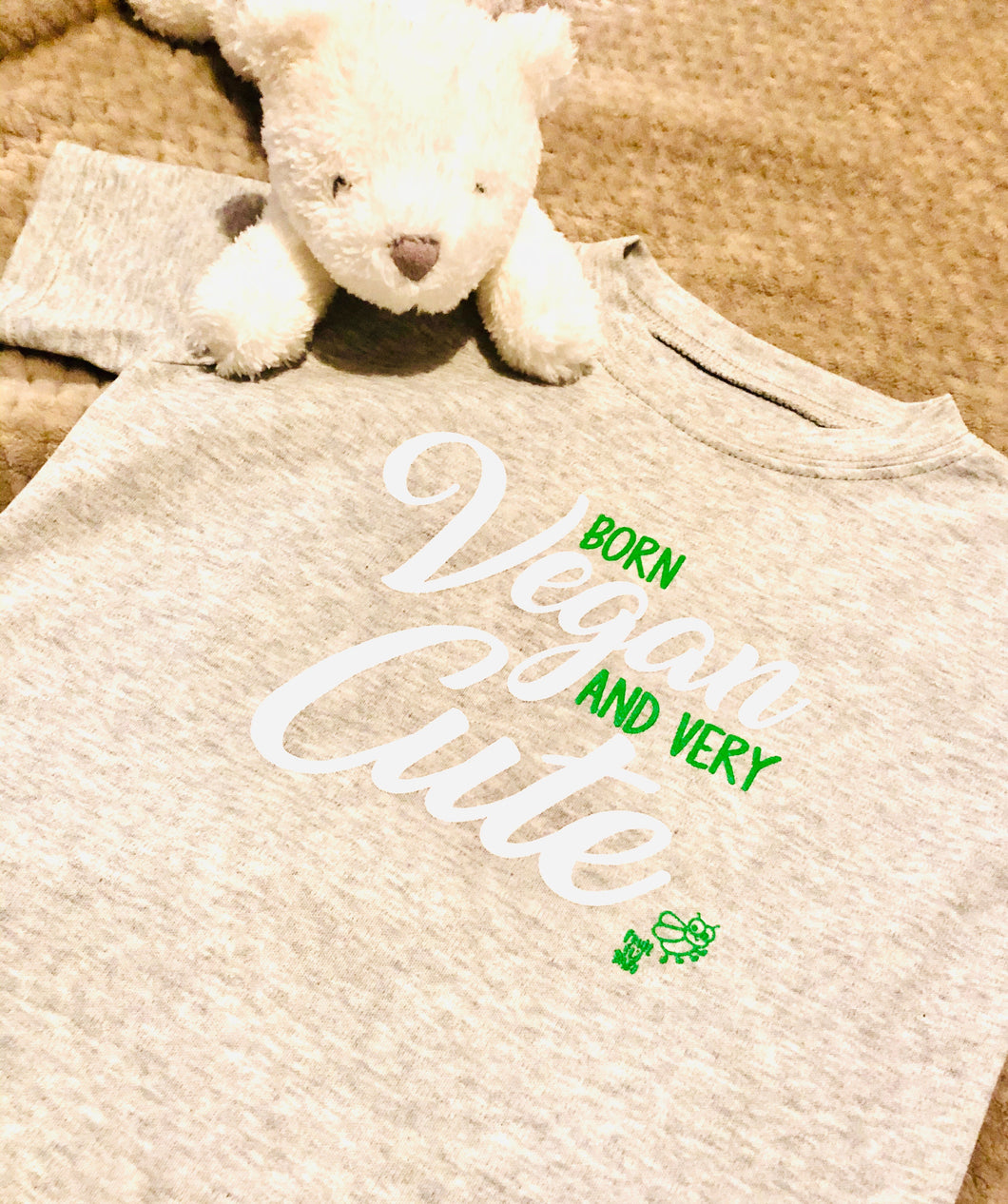 (Born) Vegan and very cute  toddler t-shirt (unisex)