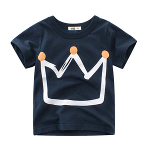1-9 Years Boys Toddler & Big Kid "Crown The Young King" Tee