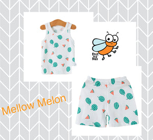 6M-5 Years “Mellow Melon” Unisex Toddler & Baby Tank Set