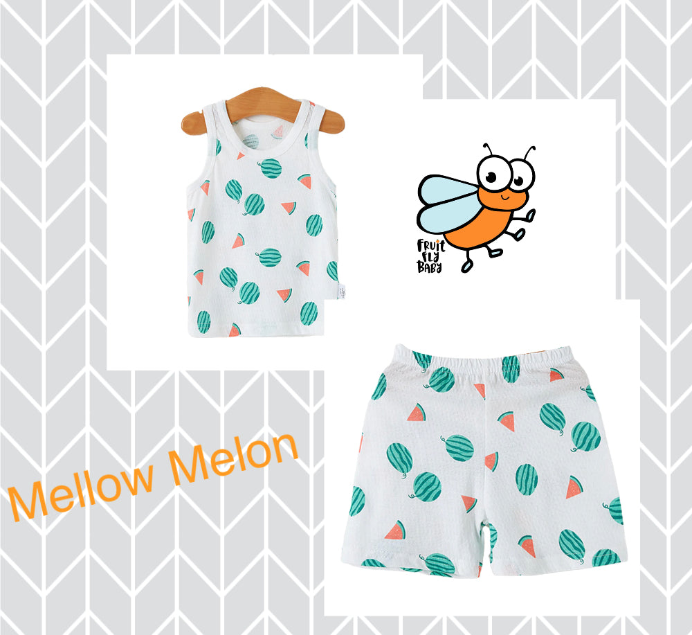 6M-5 Years “Mellow Melon” Unisex Toddler & Baby Tank Set