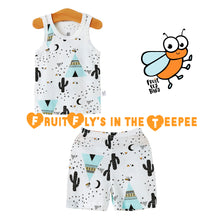 Load image into Gallery viewer, 6M-5 Years “FruitFly&#39;s In The TeePee” Unisex Toddler &amp; Baby Set
