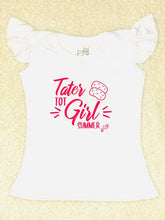 Load image into Gallery viewer, Toddler Girls &quot;Tater Tot Girl Summer&quot; Flutter Sleeve Tee

