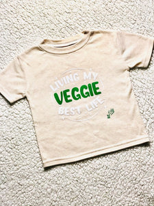 Unisex Toddler "Veggie Best" Tee (Vintage Oatmeal Color)