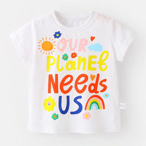 Toddler Girls “Our Planet Needs Us” Tee 1-6 Years